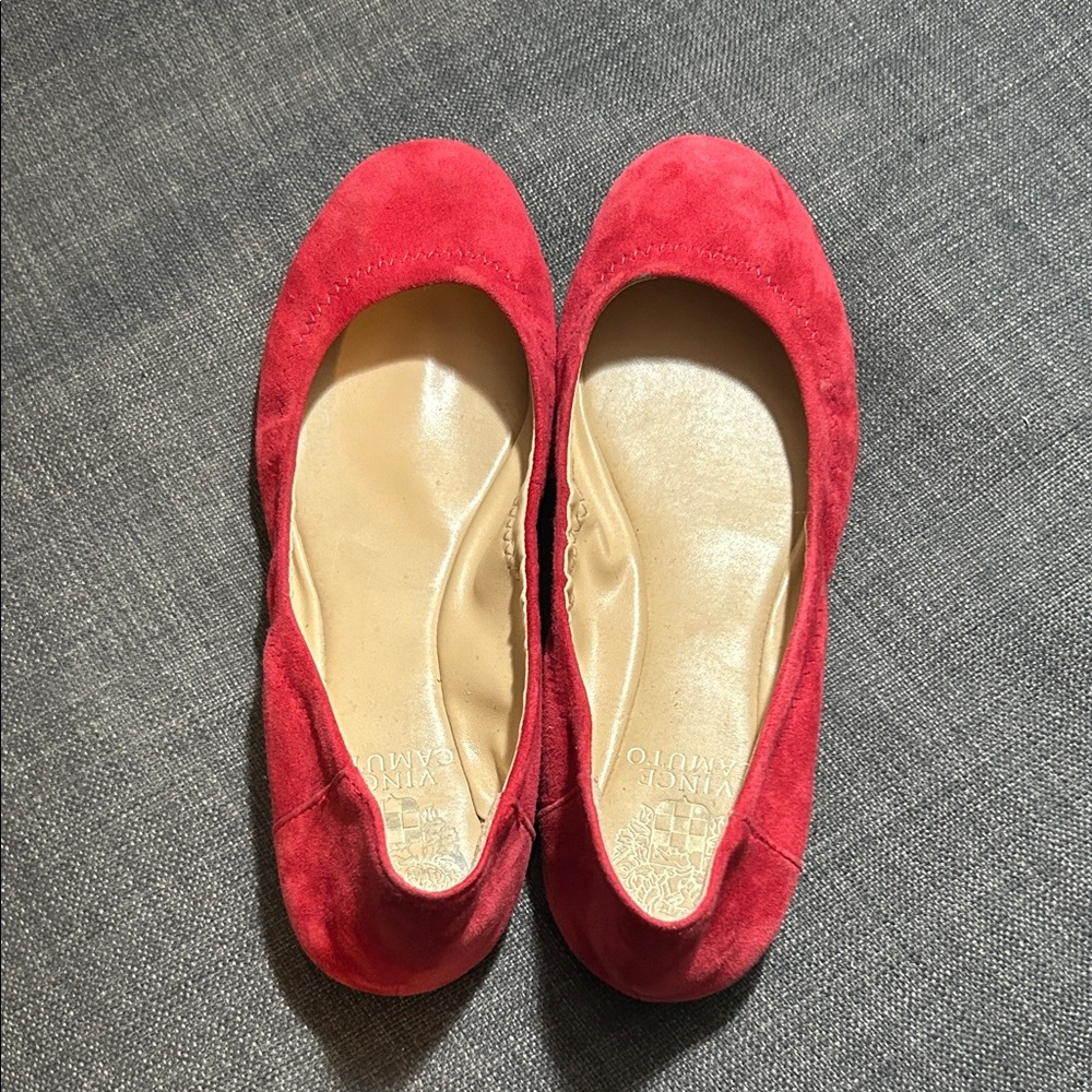 Women's Red Suede Flats